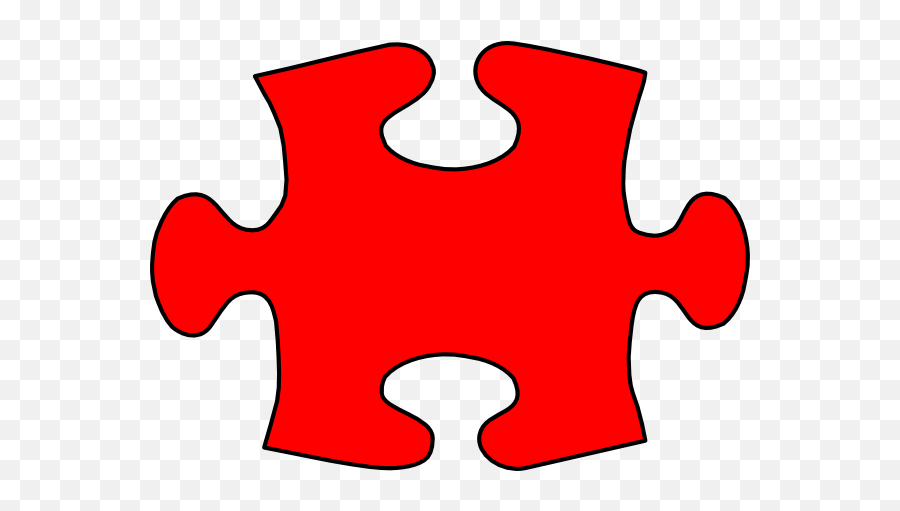 Clipart Puzzle Vector - Jigsaw Puzzle Piece Red Emoji,Autism Puzzle Piece Emoticon