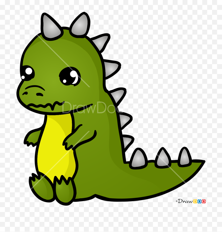 How To Draw Wonderful Dinosaur Kawaii - Draw A Dinosaur Emoji,Dinosaur Emotions