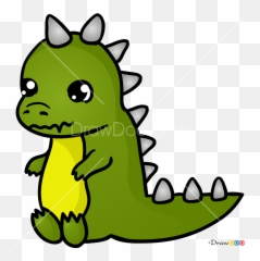 How To Draw Wonderful Dinosaur Kawaii - Draw A Dinosaur Emoji,Dinosaur Emotions
