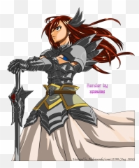 Download Erza Scarlet - Erza Scarlet Wallpaper Iphone Png Iphone Wallpapers Erza Scarlett Emoji,Iphone Emojis Commercial Girl