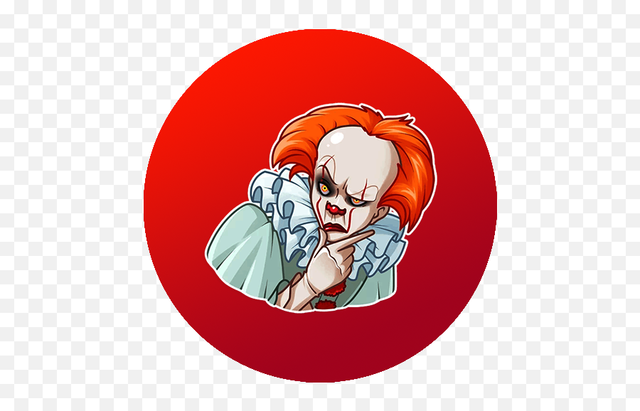 Penny Wise Sticker For Whatsapp - Pennywise Sticker Whatsapp Emoji,Pennywise Emoji