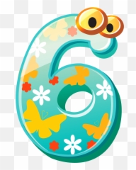 Cute Numbers - Six Clipart Png Emoji,Free Printable Clipart Emojis