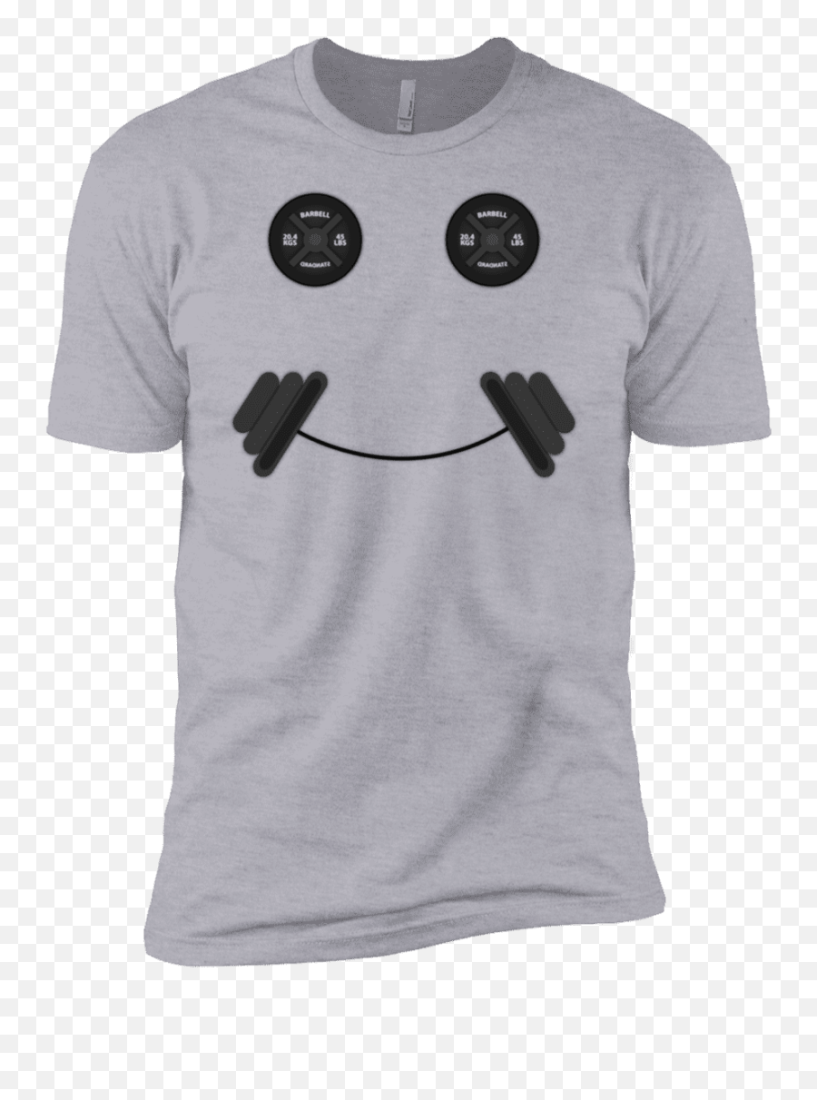 Iron Smiley Mens Extra Comfort Tee - Inspirational Quotes Quotes T Shirt Emoji,Emoticon Small Gray