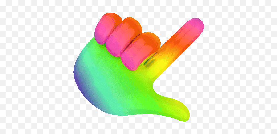 Emoji Finger Gun Gif - Rainbow Thumbs Up Emoji Gif,Rainbow Emoji