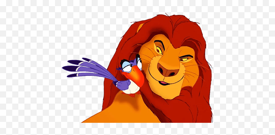 The Lion King Stickers - Live Wa Stickers Lion King Zazu And Mufasa Emoji,Lack Of Emotion Lion King