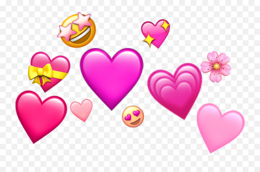 The Most Edited Pinkhearts Picsart - Girly Emoji,Emojis To Filter A Kiss