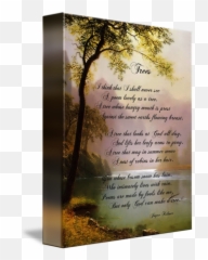 Trees By Joyce Kilmer Poetry Gold Foil Art Print Nature Emoji,Emoji Love Art Poem