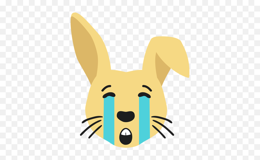Rabbit Bunny Muzzle Sad Flat Sticker Transparent Png U0026 Svg Emoji,Animal Emoticons And Stickers