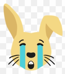 Rabbit Bunny Muzzle Sad Flat Sticker Transparent Png U0026 Svg Emoji,Animal Emoticons And Stickers
