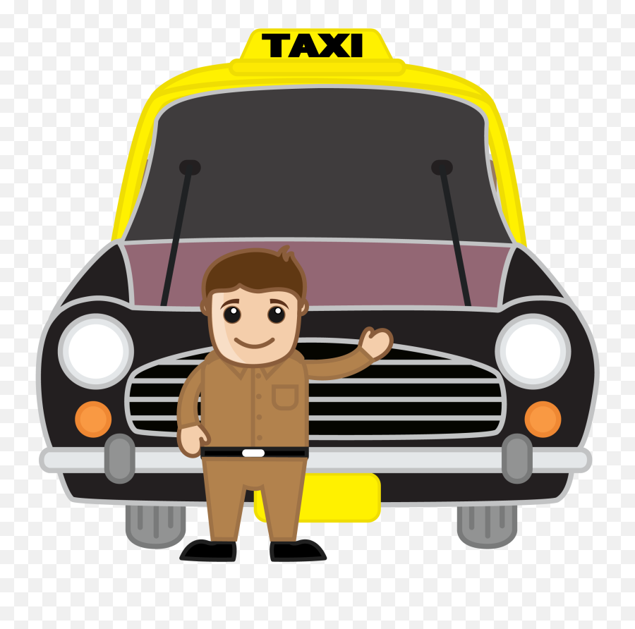 Indian Clipart Bus Driver - Taxi Driver Cartoon Png Emoji,Rickshaw Emoji