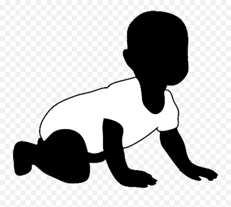 Baby Crawling Symbols - Crawling Silhouette Png Baby Emoji,Baby Crawling Emoji