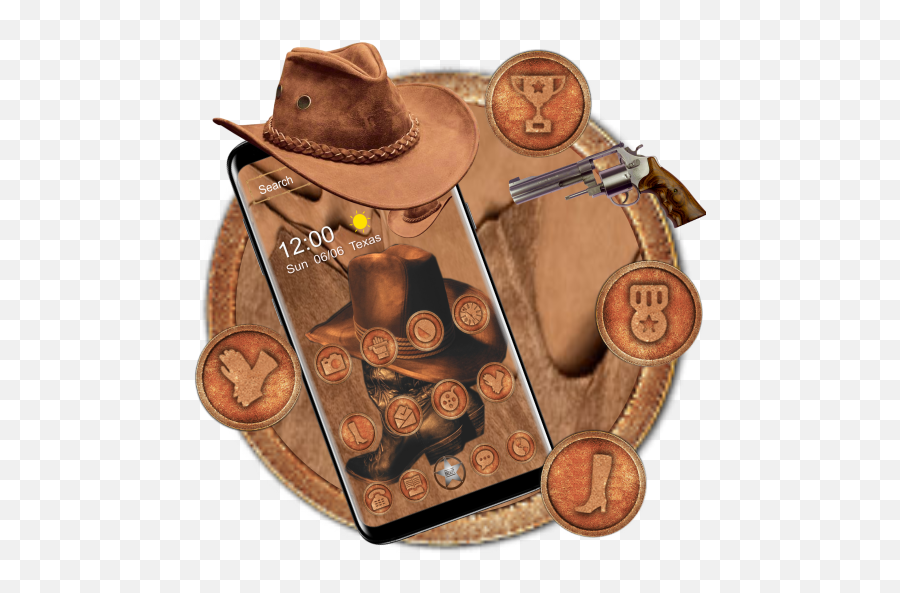 Cowboy Leather Theme - Google Playko Aplikazioak Western Emoji,Cowboy Emoji Meaning