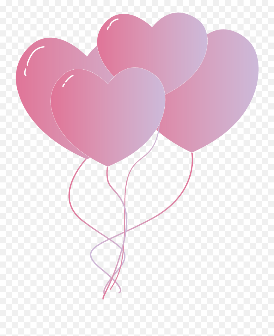 Ftestickers Balloons Hearts Pink - Balloon Emoji,Pink Heart Emoji Balloons