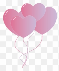 Ftestickers Balloons Hearts Pink - Balloon Emoji,Pink Heart Emoji Balloons