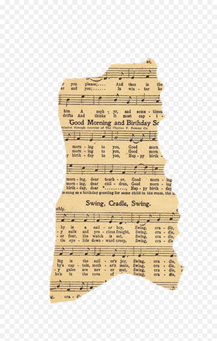 Tornpaper Paper Oldpaper Sticker - Sheet Music Emoji,Paper Boy Emoji