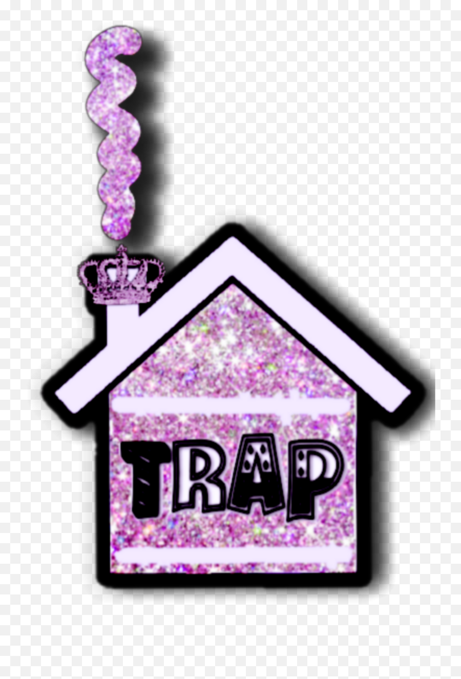 Traphouse Trap House Glitter Sticker - Girly Emoji,Trap House Emoji