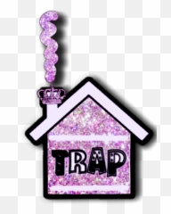 Traphouse Trap House Glitter Sticker - Girly Emoji,Trap House Emoji