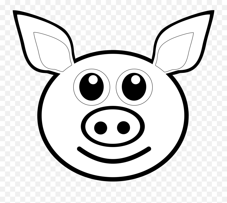 Animal Emoji Coloring Pages - Pig Face Drawing Cartoon,Free Emoji Coloring Pages