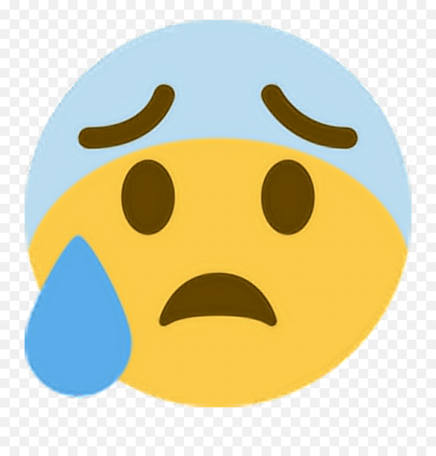 Download Hd Ohno Scared Worried Anxious - Cold Sweat Emoji Discord,Scared Emoji