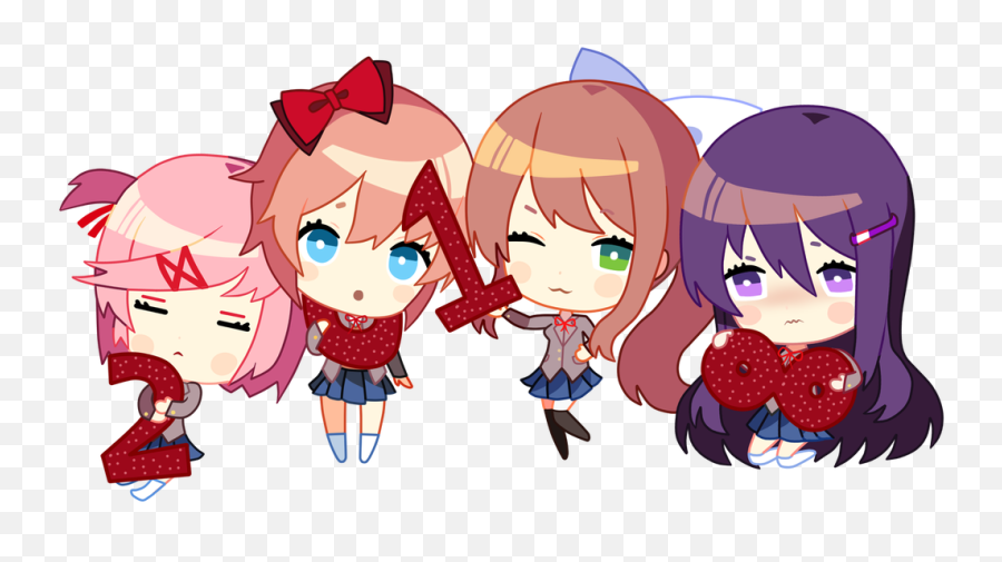 Doki Doki Literature Club Background - Doki Doki Literature Club Chibi Transparent Emoji,Doki Doki Literature Club Emoticon