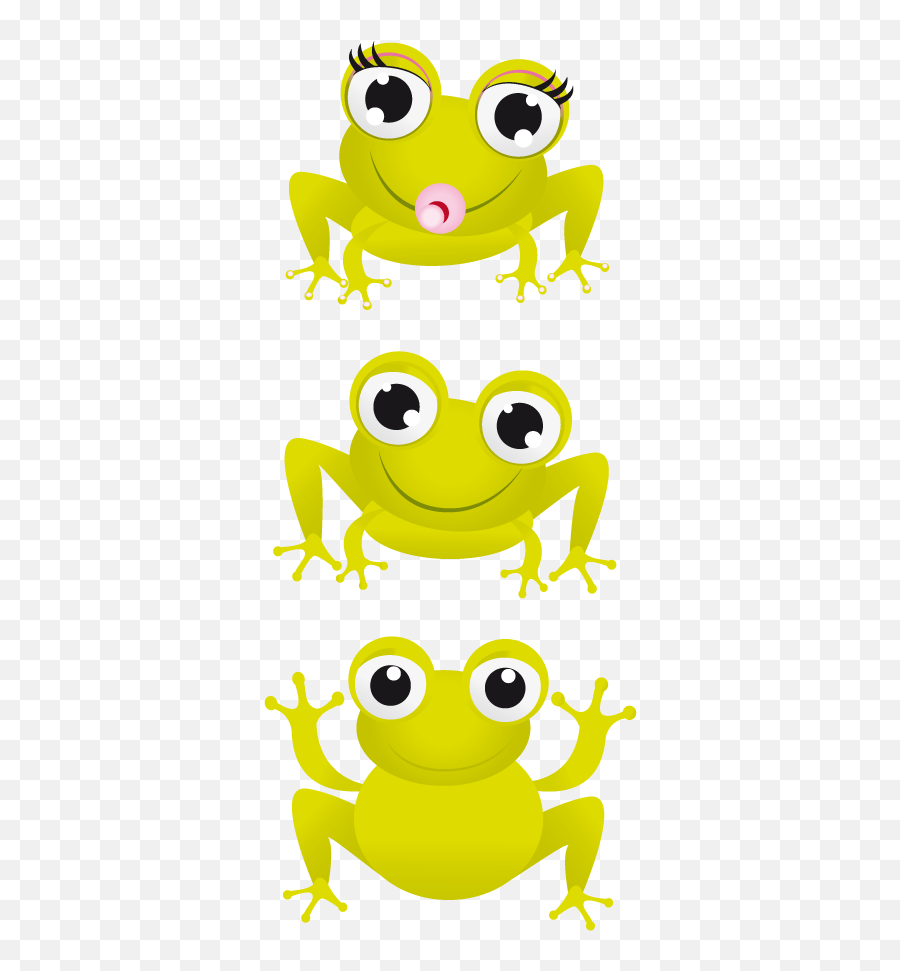 Autocolante Decorativo Infantil Três Rãs - Little Green Frog Vector Emoji,Emoticon Doormindo Fotos Para Status