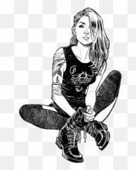 Punk Rock Heavy Girl Metalhead Sticker Emoji,Metalhead Emojis