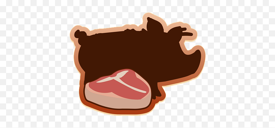 Free Steak Meat Vectors - Pork Meat Cartoon Png Emoji,Animal Emotions In Meat