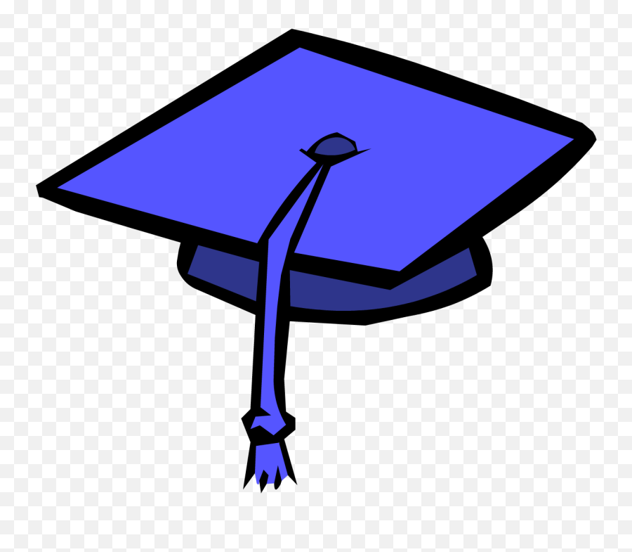 Black And White Graduation Hat - Clip Art Library Blue Graduation Cap Clipart Emoji,Graduation Emoji