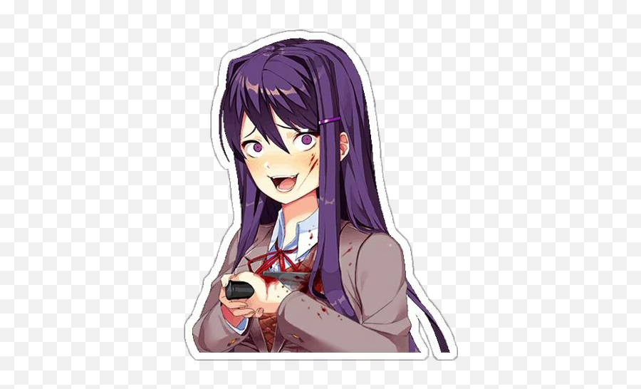 Yuri At Doki Doki Literature Club Nexus - Mods And Community Ddlc Yuri Memes Emoji,Animation Facial Emotion Thumbnail