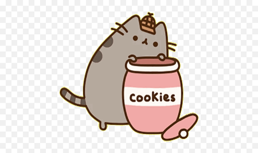 Pusheen Cookie Gif - Animated Sherlock Holmes Gif Emoji,Where Are Facebook Pusheen Emojis