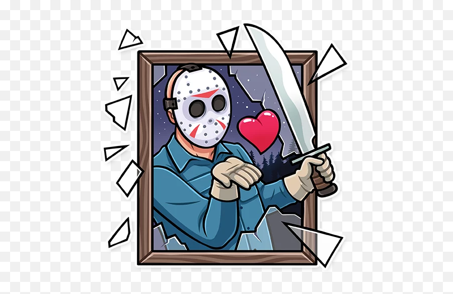 Telegram Sticker - Jason Voorhees Sticker Whatsapp Emoji,Jason Friday The 13th Emoji