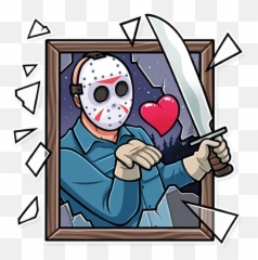 Telegram Sticker - Jason Voorhees Sticker Whatsapp Emoji,Jason Friday The 13th Emoji