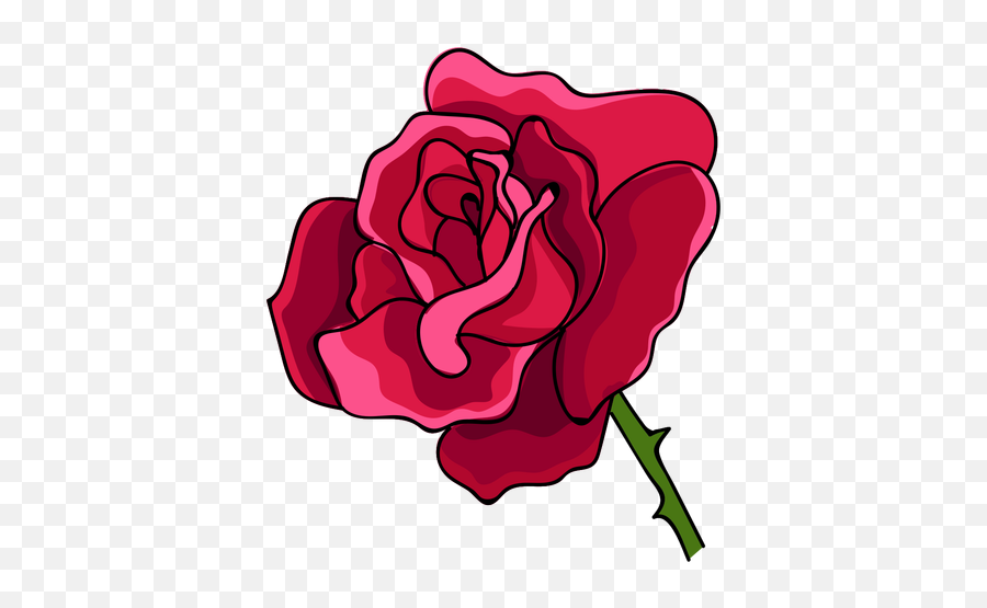 Rose Head Water Paint Icon - Rose Head Transparent Background Emoji,Single Red Rose Emoticon