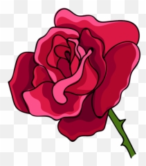 Rose Head Water Paint Icon - Rose Head Transparent Background Emoji,Single Red Rose Emoticon