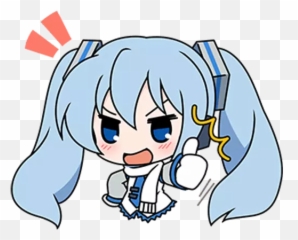 Snow Miku 1 Stickers For Whatsapp - Hatsune Miku Emoji,Snow Miku Emoticon