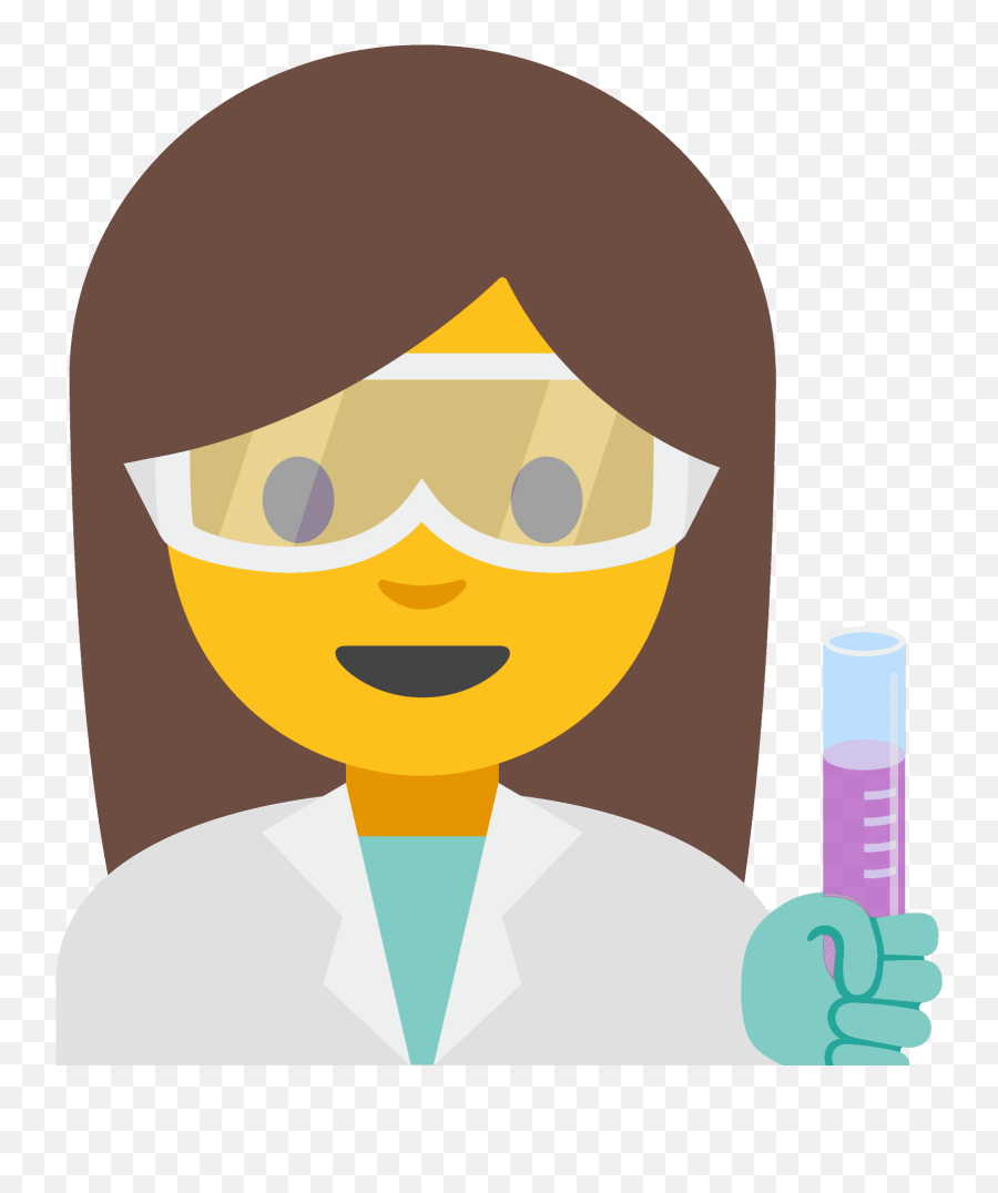 Woman Scientist Emoji Clipart Free Download Transparent,Testy Emoticon