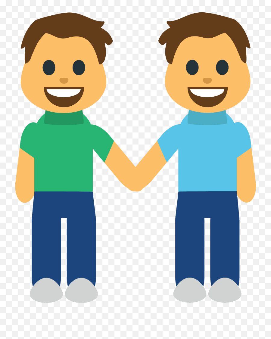 Men Holding Hands Emoji Clipart - Clipart Mann Und Frau,Couple Holding Hands Emoji