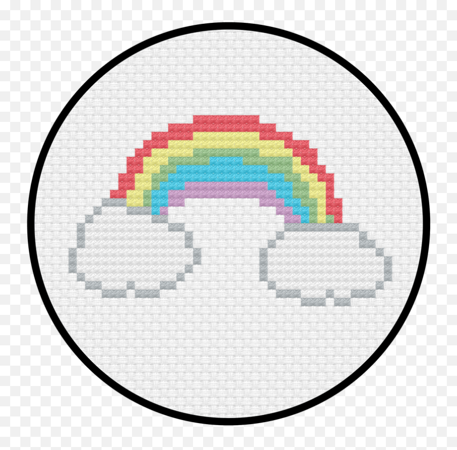 Cross And Rainbow Circle Logo - Logodix Pixelated Loading Bar Emoji,Emoji Cross Stitch Patterns