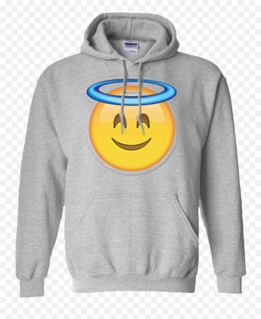 Heaven Angel Ring Smiley Emoji - Fun Hoodie Designs,Angel Emoji Shirt