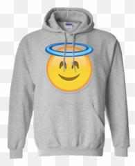 Heaven Angel Ring Smiley Emoji - Fun Hoodie Designs,Angel Emoji Shirt