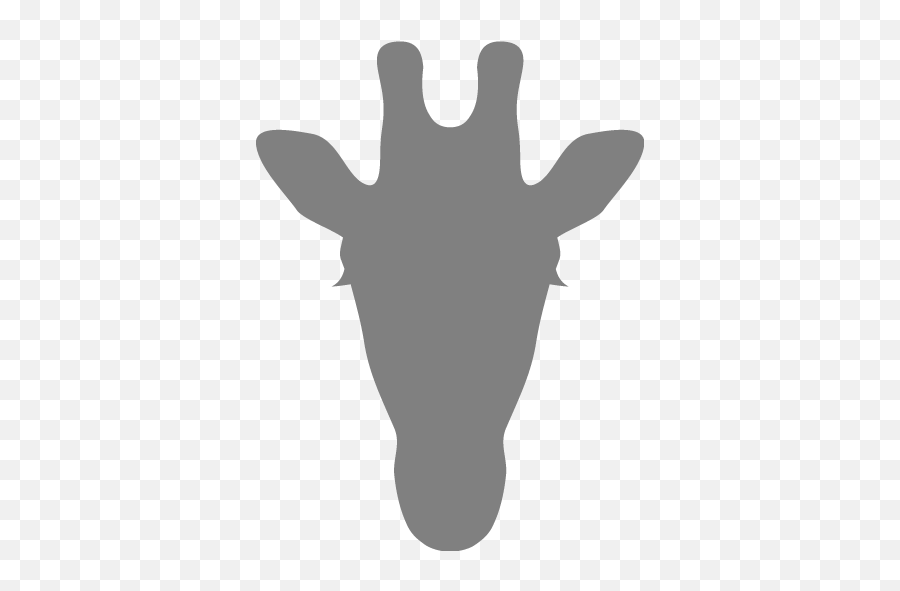 Gray Giraffe Icon - Silhouette Giraffe Head Clipart Emoji,Giraffe Emoticon Text