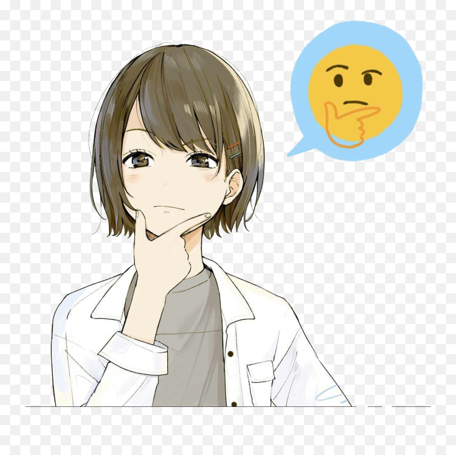 Anime Emoji Transparent - Anime Wallpapers Anime Girl Thinking Drawing,Anime Emojis