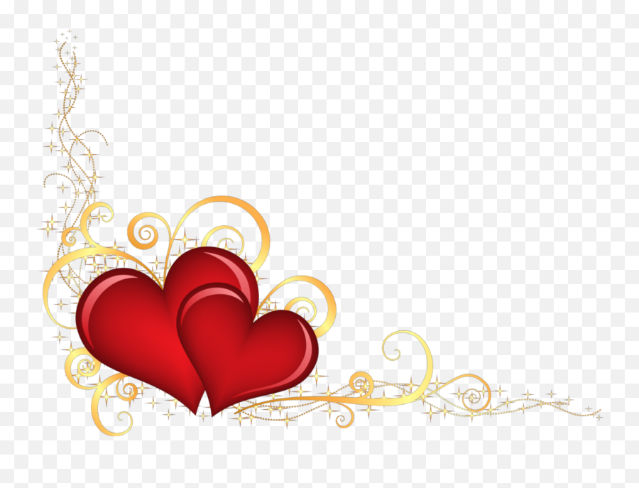 Mq Red Gold Heart Hearts Border Sticker By Marras - Girly Emoji,Heart Emoji Border