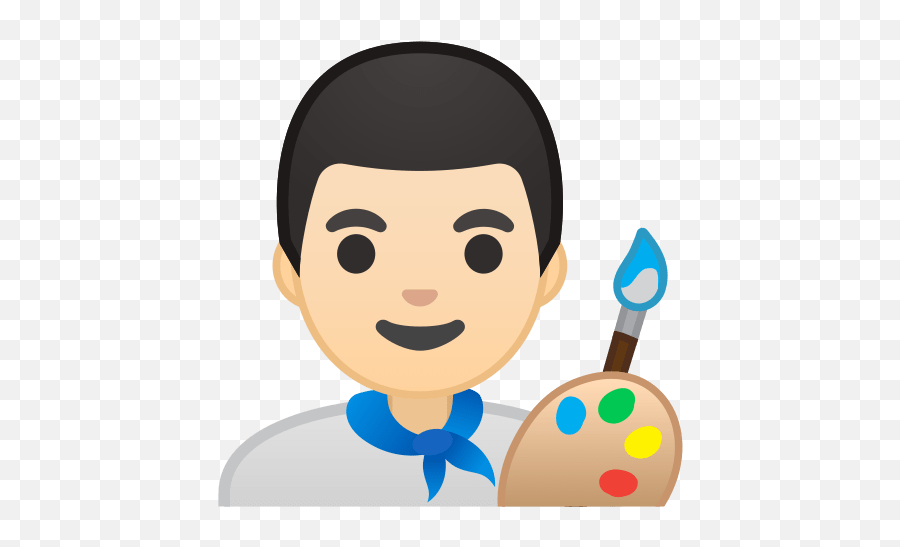 Man Artist Emoji With Light Skin Tone - Plumber Emojis,Emoticon Artista