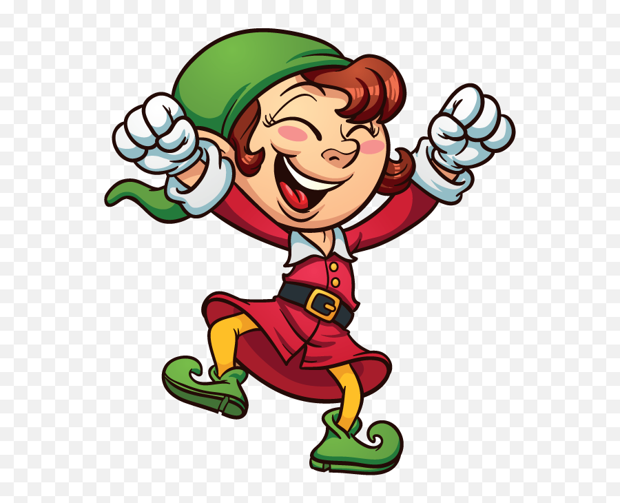 Crazy Elf Cliparts - Transparent Background Santa Elves Png Emoji,Elf On The Shelf Emoji