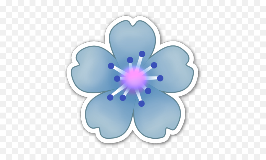 Flowers Flower Emoji Sticker By Official Stars - Flor Sticker,Closed Eyes Flower Emoticon