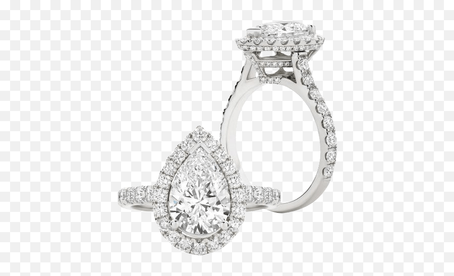 Pear Shaped Engagement Rings - Pear Engagement Ring Halo Settings Emoji,Man Engagement Ring Woman Emoji