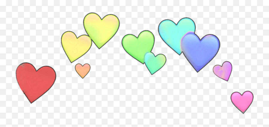 Rainbow Crown Ring Halo Heart Sticker - Rainbow Heart Crown Picsart Emoji,Crown, Ring, Heart Emojis