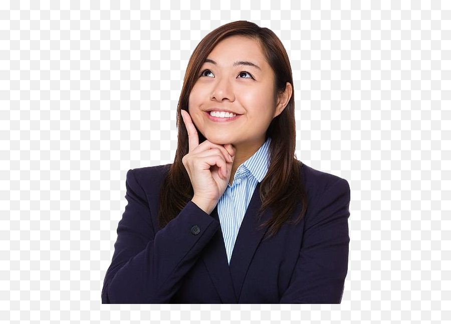 Thinking Woman Png Transparent Images - Transparent Person Thinking Png Emoji,Woman Thinking Emotions;