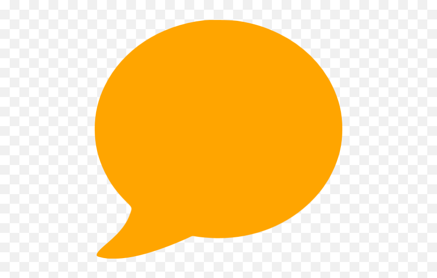 Orange Speech Bubble Icon - Speech Bubble Png Color Emoji,Facebook Thinking Cloud Emoticon